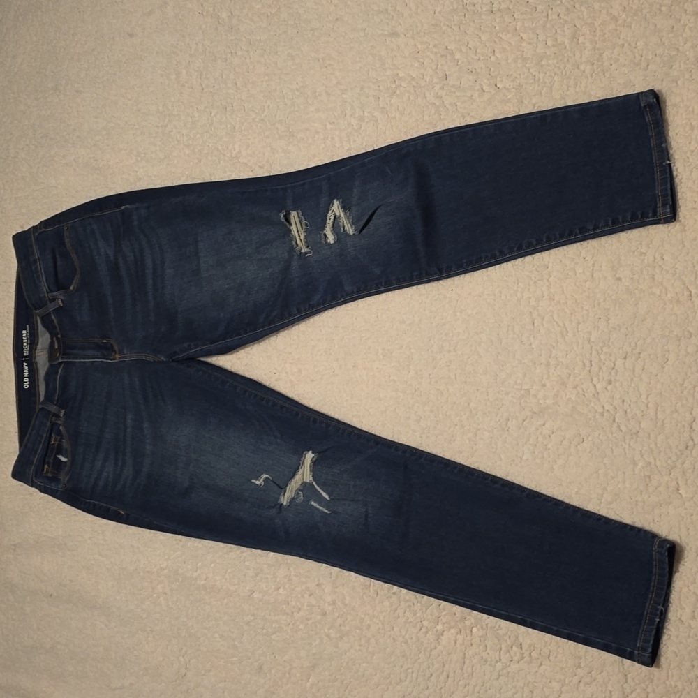 Old Navy Women's Dark Blue Rockstar Skinny Jeans